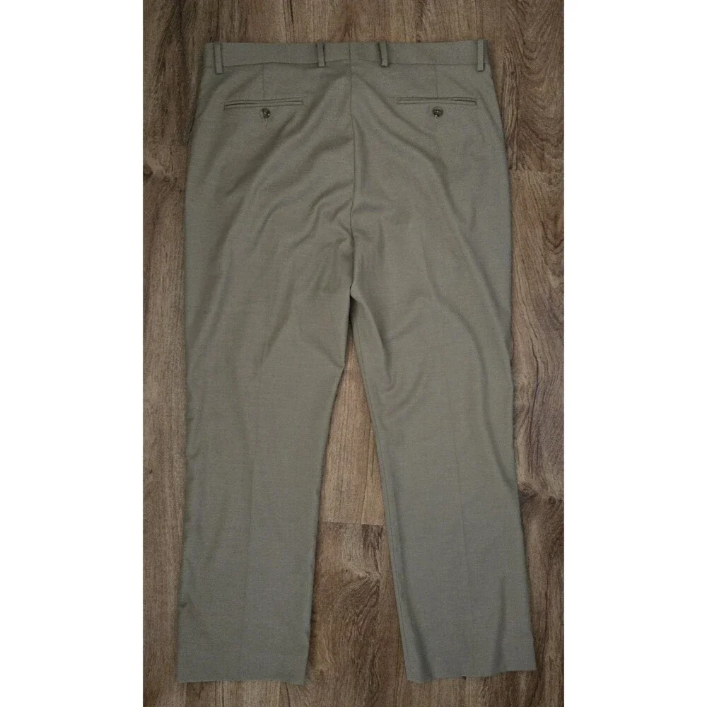 Daniel Cremieux Signature‎ Mens Pants 38x30 Beige Dress Slacks Flat Front